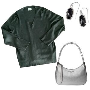 Chico’s Charcoal Gray VNeck Sweater